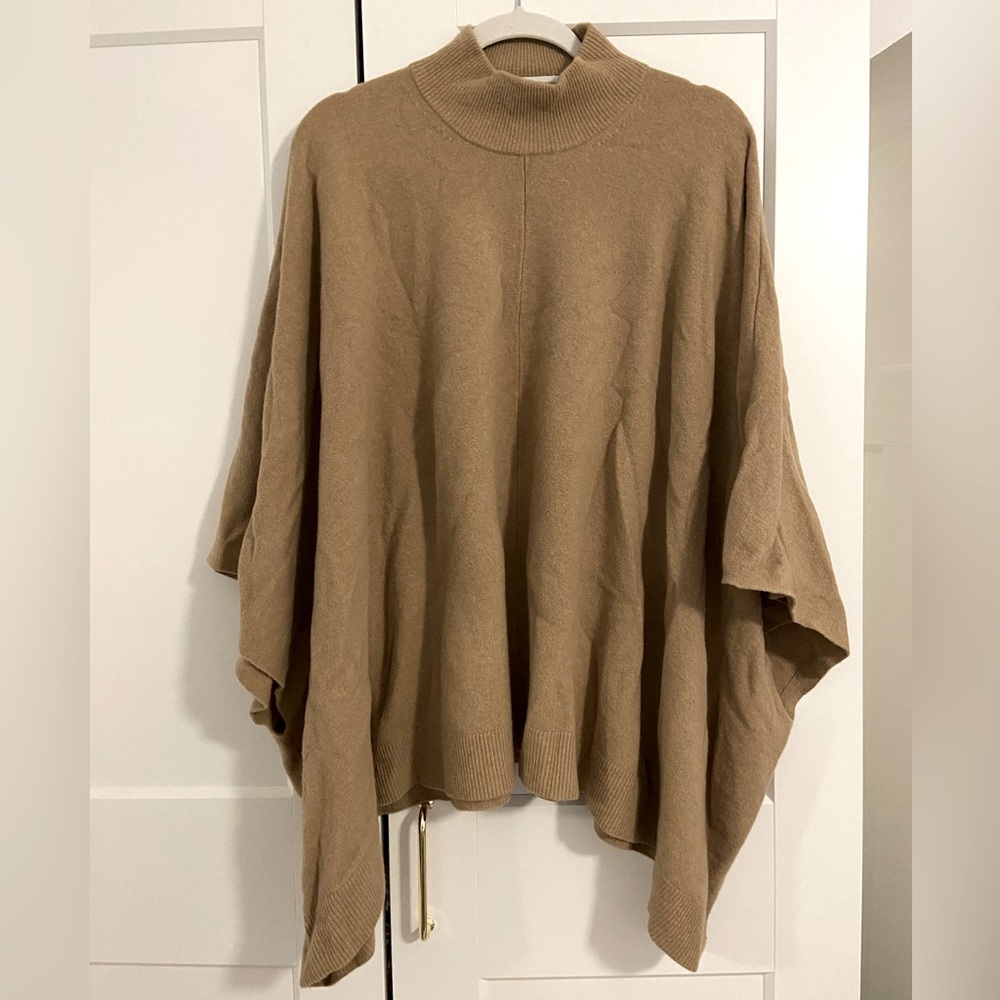 Theory turtleneck camel poncho